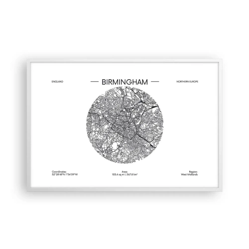 Póster en marco blanco - Anatomía de Birmingham - 91x61 cm