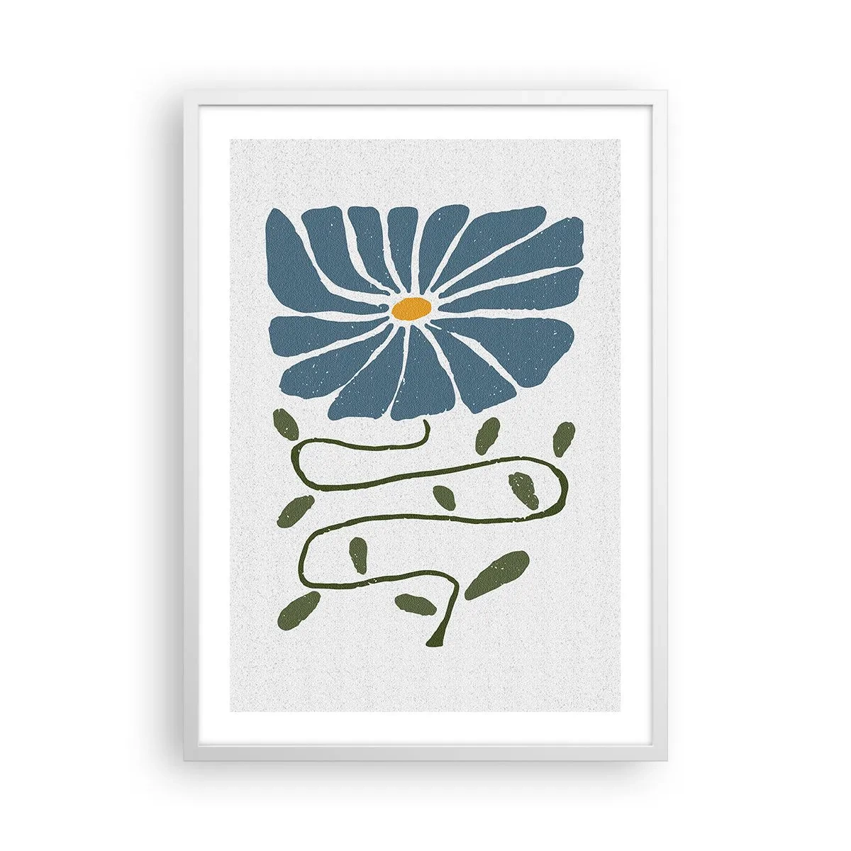 Póster en marco blanco - De ramita a flor - 50x70 cm