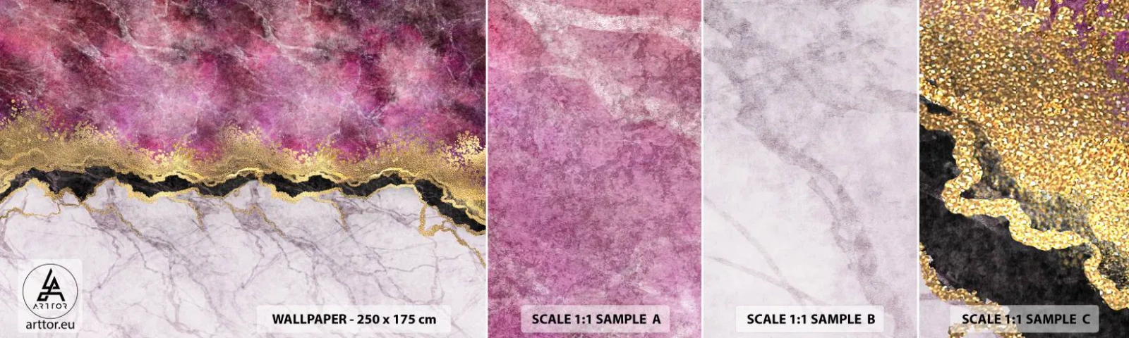 Muestra De Fotomural Standard Eco - En la frontera - Abstracción, Pedazo, Textura - 100x30 cm
