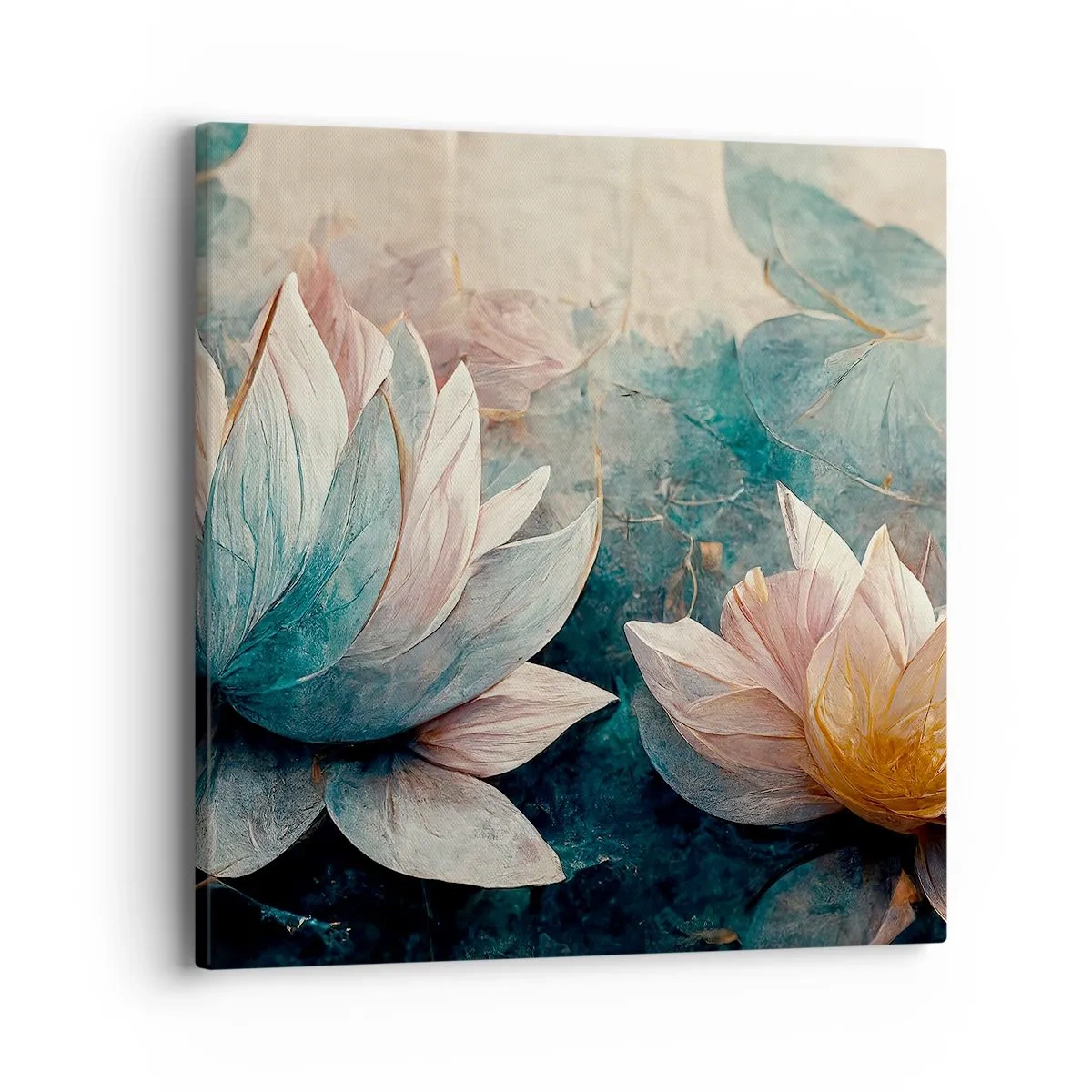 Cuadro sobre lienzo - Impresión de Imagen - Estrellas de lago - 40x40 cm