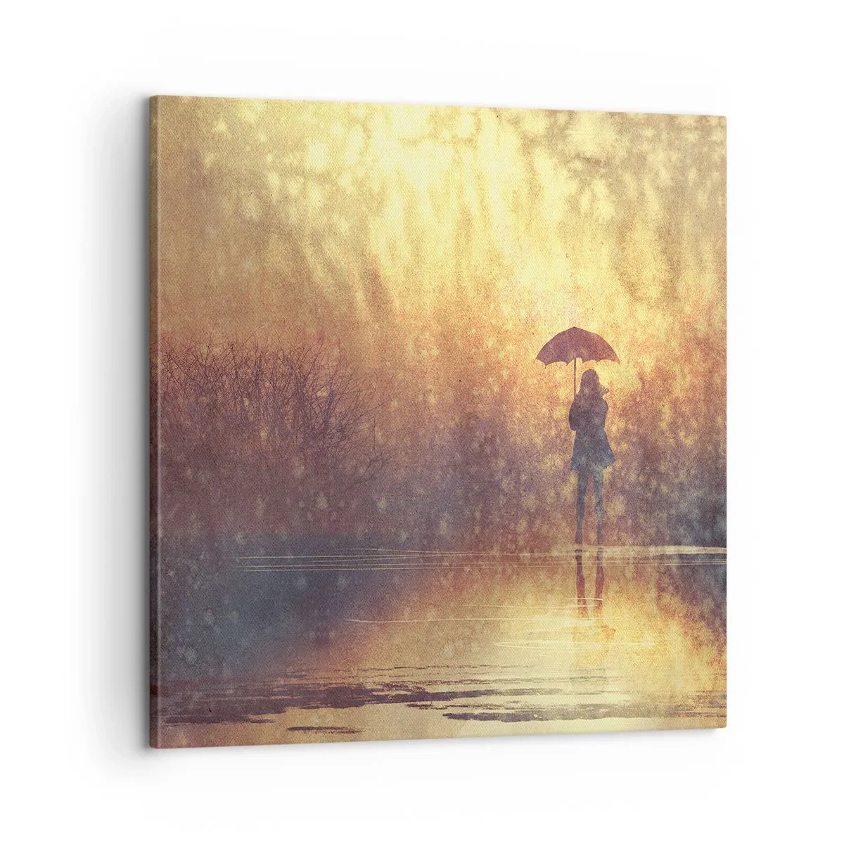 Cuadro sobre lienzo - Impresión de Imagen - Siento que alguien me mira - 60x60 cm