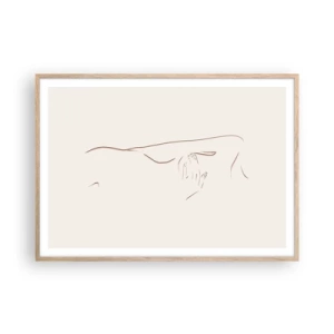 Póster en marco roble claro - La forma del deseo - 100x70 cm