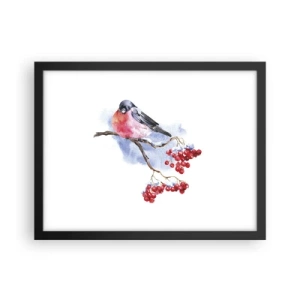 Póster en marco negro - Invierno en color - 40x30 cm