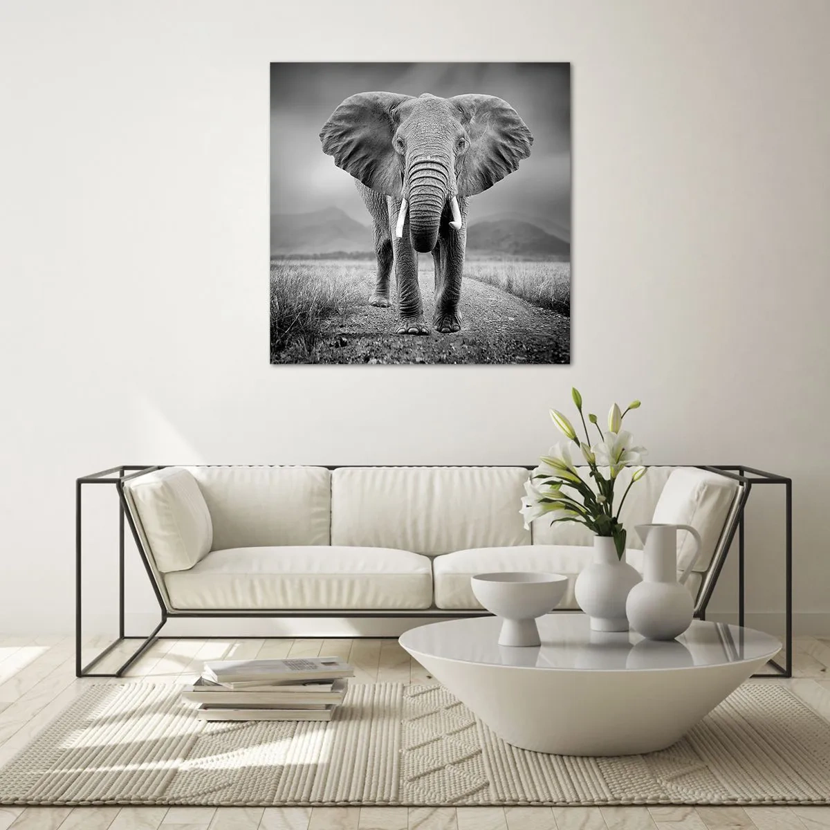 Cuadro sobre vidrio - Impresiones sobre Vidrio - El anfitrión da la bienvenida - 70x70 cm