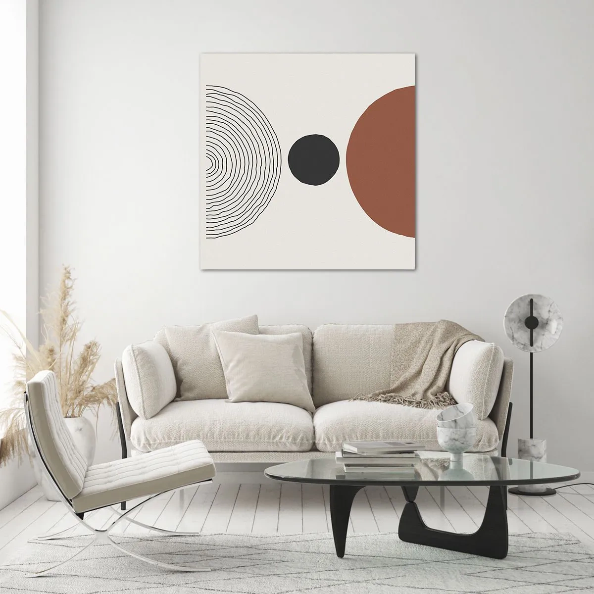 Cuadro sobre vidrio - Impresiones sobre Vidrio - En el centro de la atención - 30x30 cm