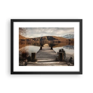 Póster en marco negro - Un paisaje en silencio - 40x30 cm