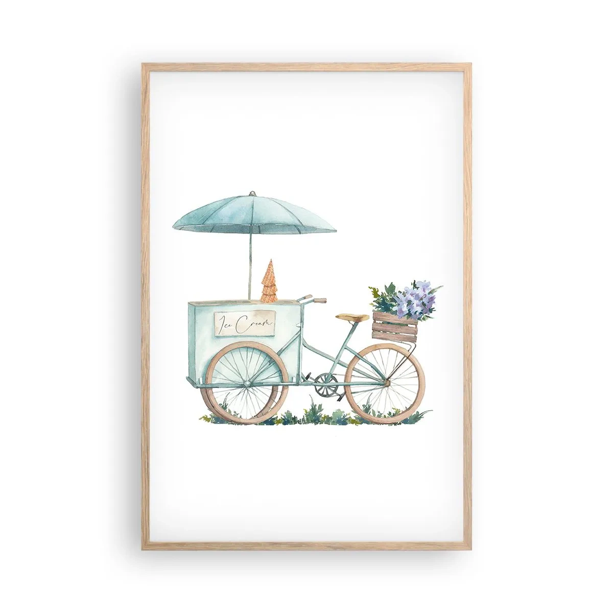 Póster en marco roble claro - Dulce recuerdo del verano - 61x91 cm