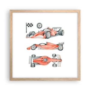 Póster en marco roble claro - Para alcanzar un sueño - 40x40 cm