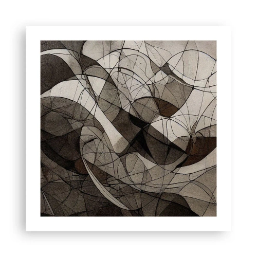 Póster - Circulación en colores tierra - 50x50 cm