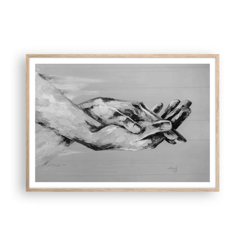 Póster en marco roble claro - El comienzo... - 100x70 cm