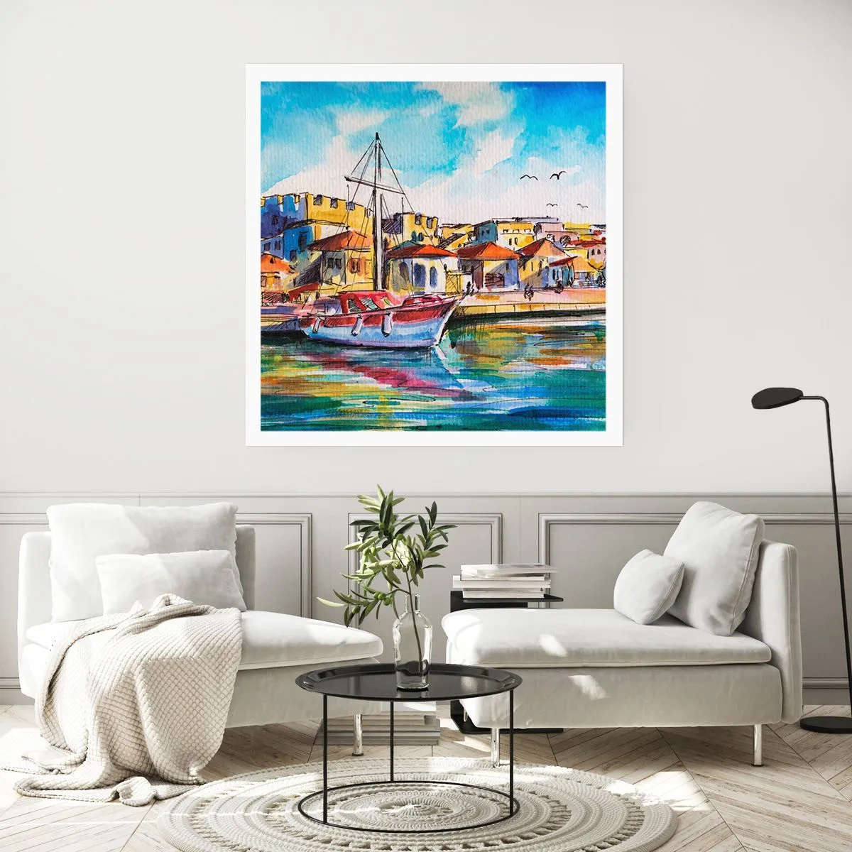 Póster - Tarde de arco iris - 50x50 cm