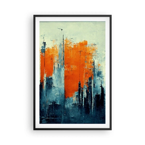 Póster en marco negro - Paisaje moderno - 61x91 cm