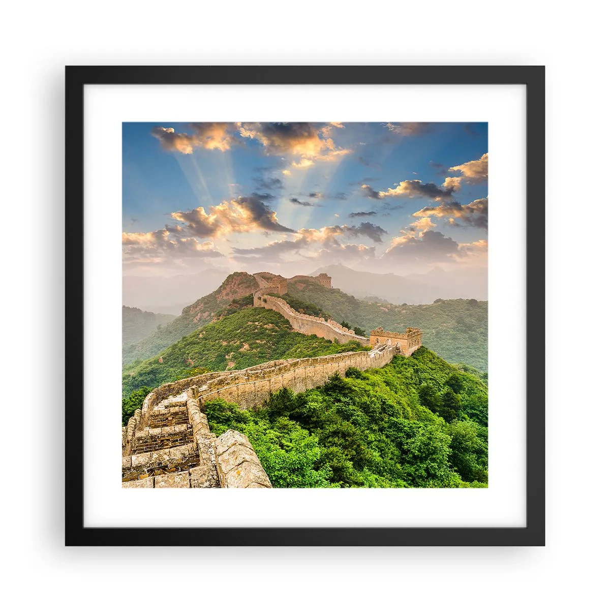 Póster en marco negro - Grandeza duradera - 40x40 cm