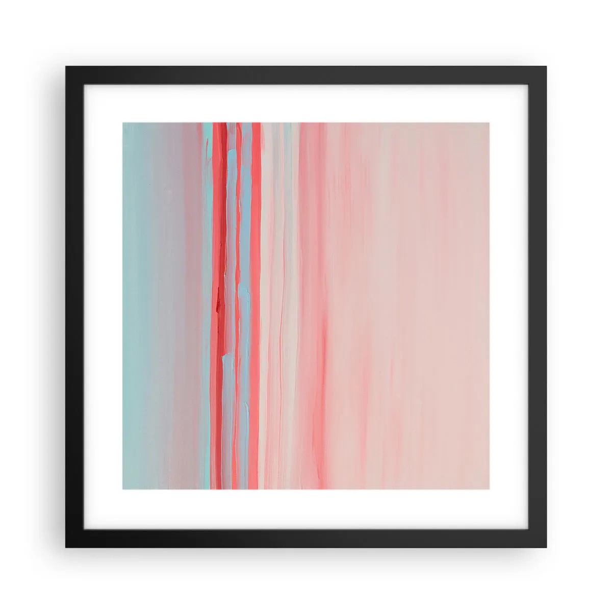 Póster en marco negro - Abstracción al amanecer - 40x40 cm