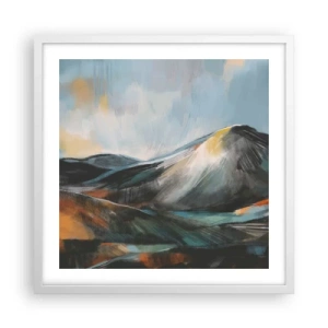 Póster en marco blanco - Crudo y bello - 50x50 cm