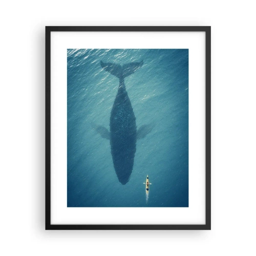 Póster en marco negro - Encuentro en el océano - 40x50 cm