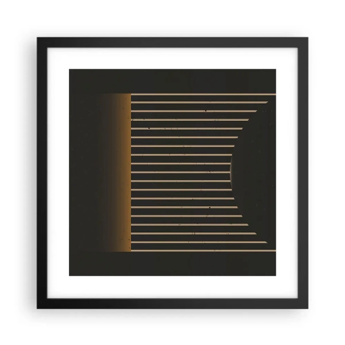 Póster en marco negro - Explorar la oscuridad - 40x40 cm