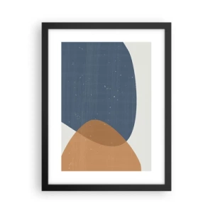 Póster en marco negro - Óvalos e influencias - 30x40 cm