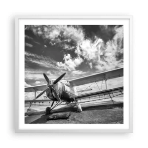 Póster en marco blanco - No puedo esperar - 60x60 cm