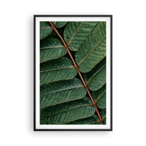 Póster en marco negro - En un ritmo verde - 61x91 cm