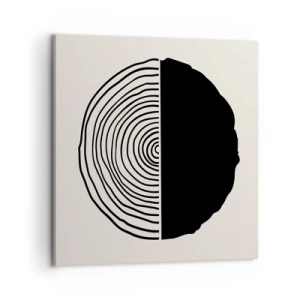 Cuadro sobre lienzo - Impresión de Imagen - Mitad y mitad - 60x60 cm