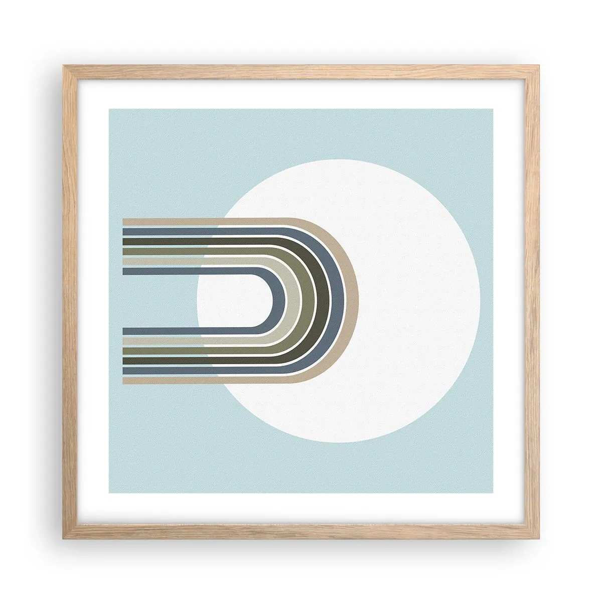 Póster en marco roble claro - Una atracción irresistible - 50x50 cm