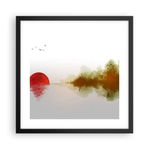 Póster en marco negro - Una promesa de paz - 40x40 cm