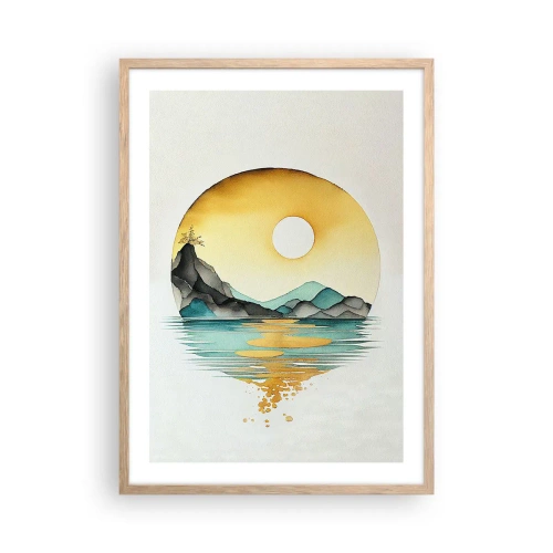 Póster en marco roble claro - En un círculo de belleza - 50x70 cm