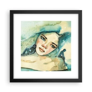 Póster en marco negro - ¿Soy azul? - 30x30 cm