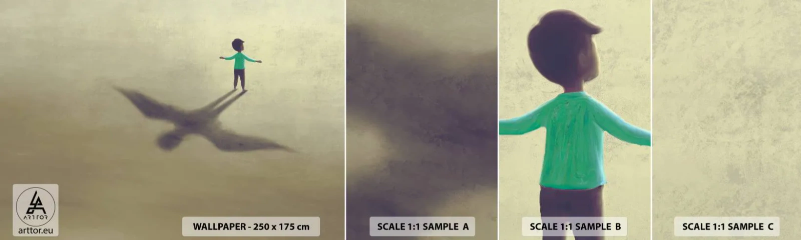 Muestra De Fotomural Standard Eco - Héroe del futuro - Abstracción, Fantasía, Pedazo - 100x30 cm