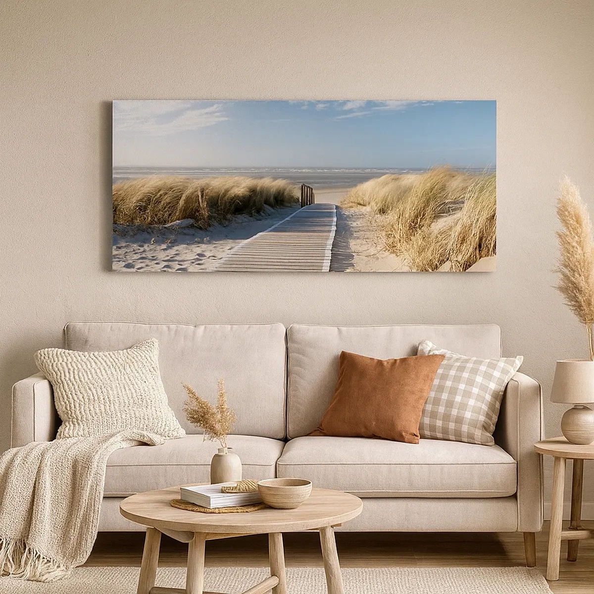 Cuadro sobre lienzo - Impresión de Imagen - Más allá de la duna, en el susurro de la naturaleza - 30x30 cm