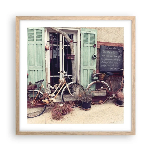 Póster en marco roble claro - La vida rural - 50x50 cm