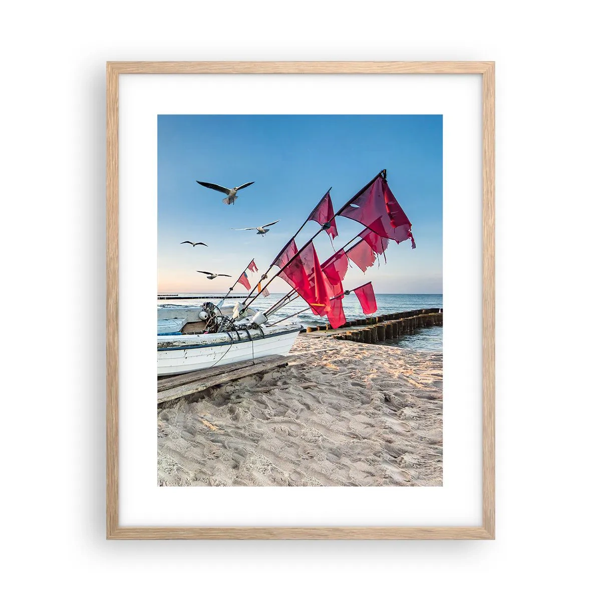 Póster en marco roble claro - Un merecido descanso - 40x50 cm