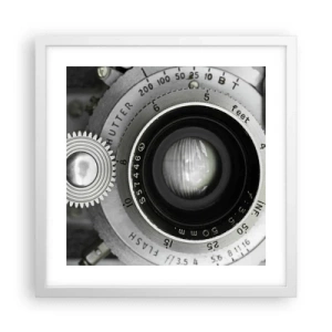 Póster en marco blanco - Una historia de Hollywood - 40x40 cm