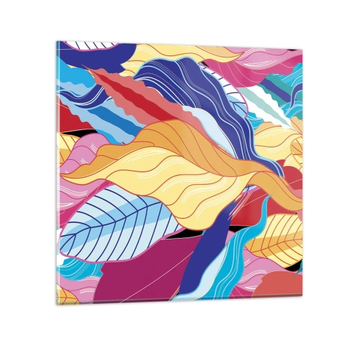 Cuadro sobre vidrio - Impresiones sobre Vidrio - Desorden colorido - 70x70 cm