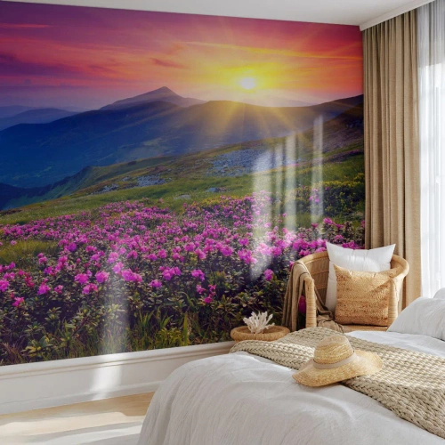 Fotomural personalizado Premium Sand - ... Y el aroma a hierbas está por todas partes - Paisaje, Montañas, Atardecer