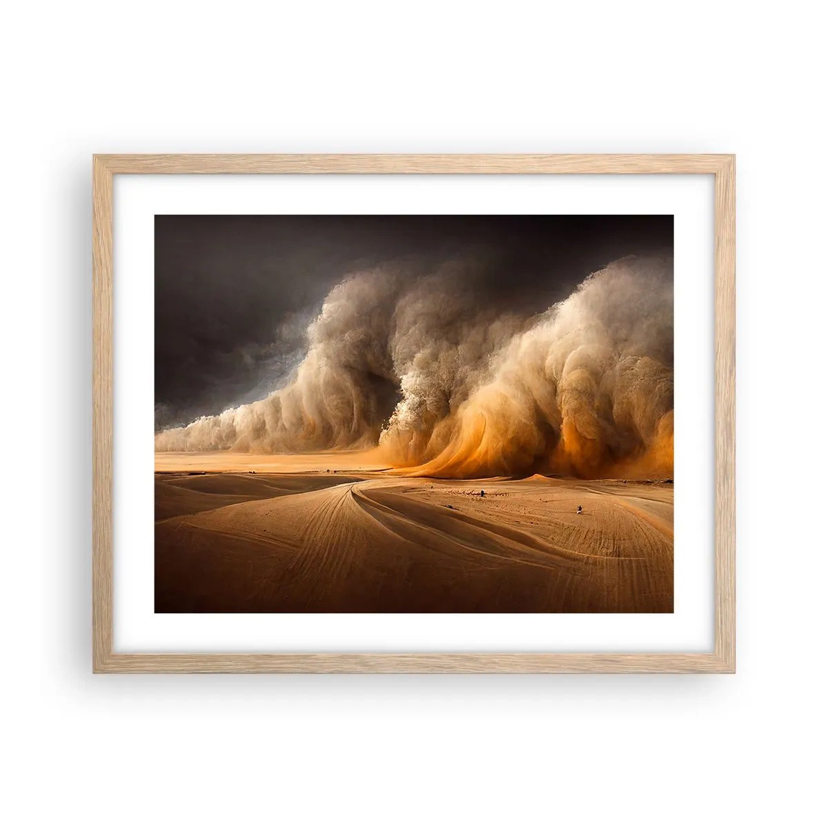 Póster en marco roble claro - Ira del desierto - 50x40 cm