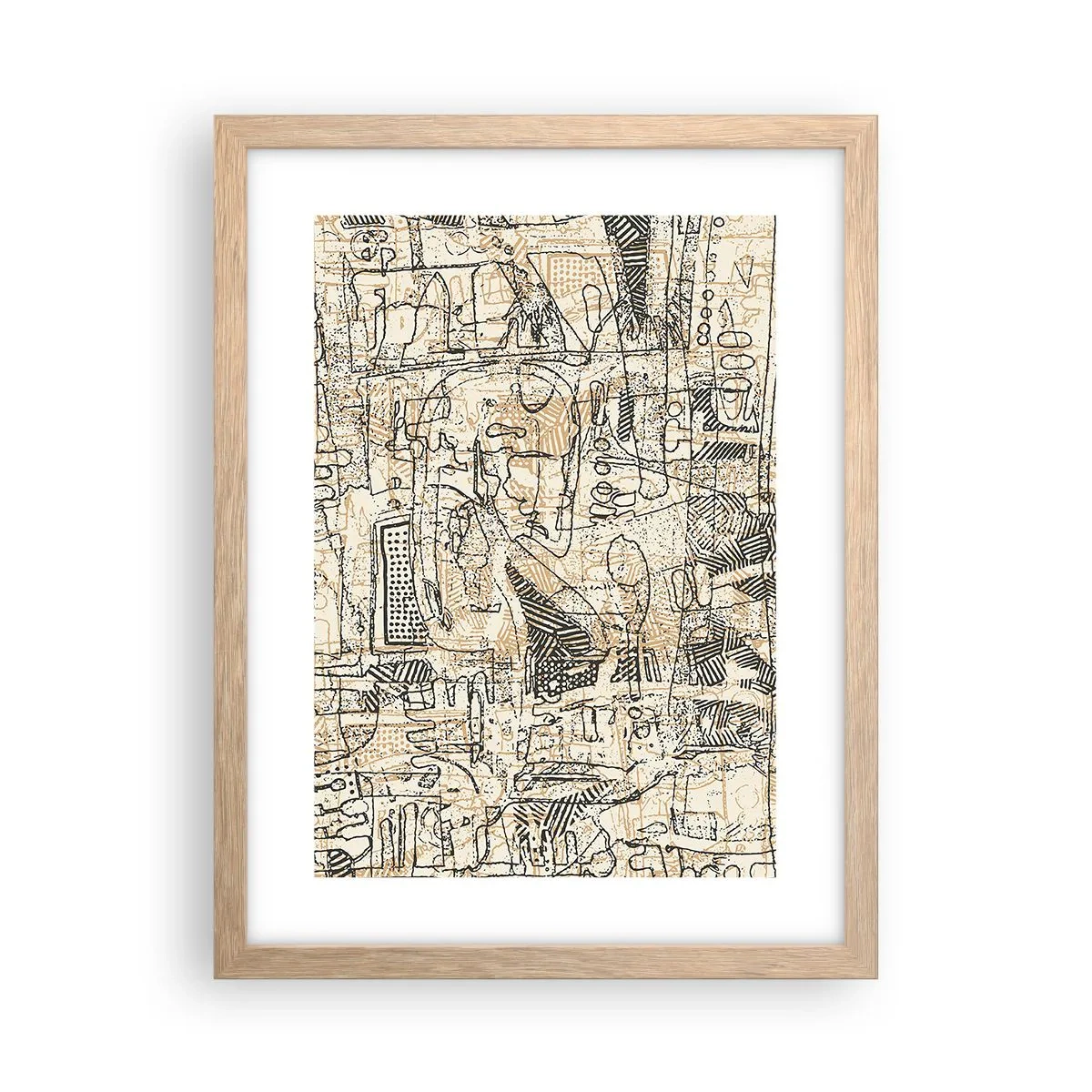 Póster en marco roble claro - A la espera de ser descifrado - 30x40 cm