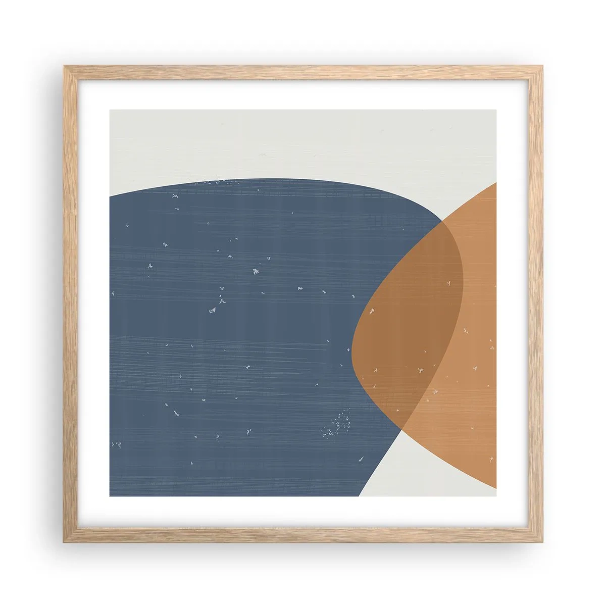 Póster en marco roble claro - Óvalos e influencias - 50x50 cm