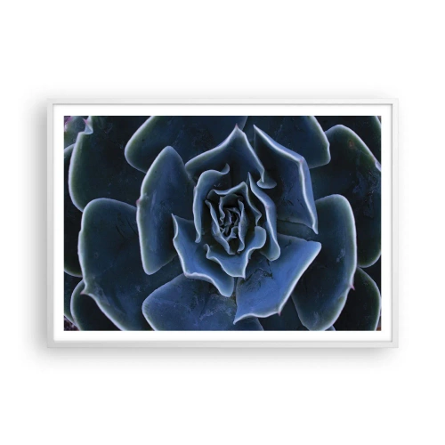 Póster en marco blanco - Flor del desierto - 100x70 cm