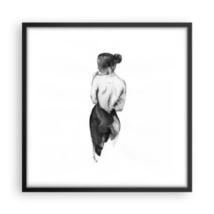 Póster en marco negro - Sin ella el mundo deja de tener sentido - 50x50 cm