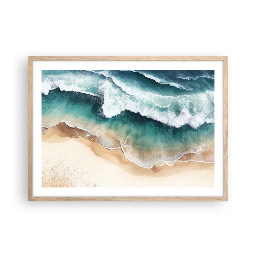 Póster en marco roble claro - Un encuentro eterno - 70x50 cm