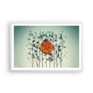 Póster en marco blanco - El sol de Japón - 91x61 cm