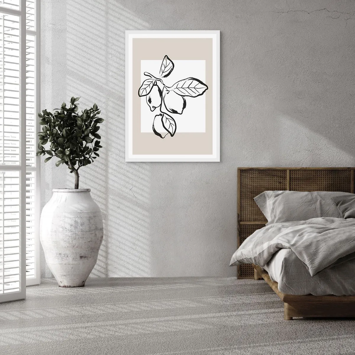 Póster en marco blanco - Donde el limón madura... - 30x40 cm