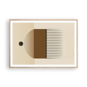 Póster en marco roble claro - Varios estados - 100x70 cm