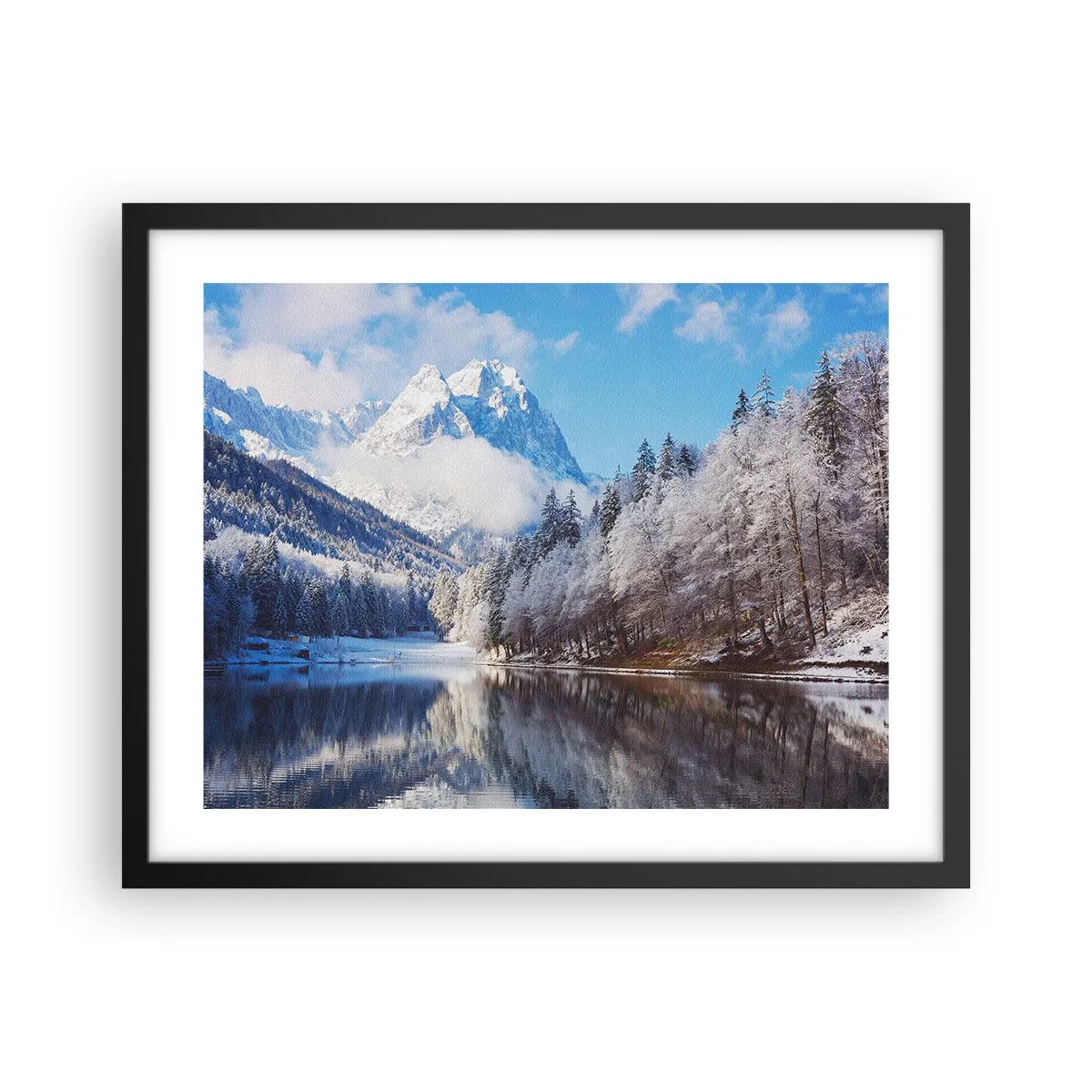 Póster en marco negro - Guardia de nieve - 50x40 cm