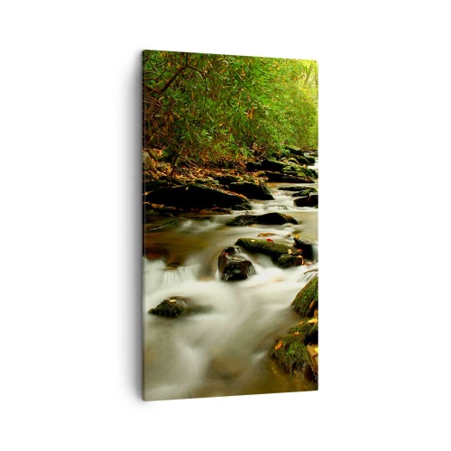 Cuadro sobre lienzo - Impresión de Imagen - Como plata líquida - 45x80 cm