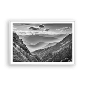 Póster en marco blanco - Hasta el horizonte - 91x61 cm