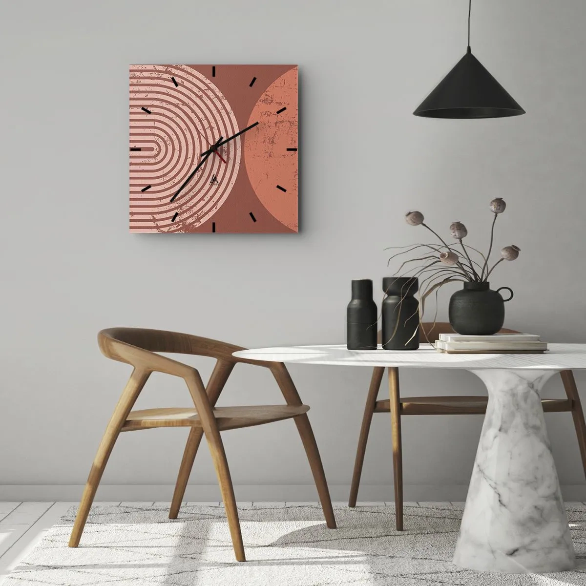 Reloj de pared - Reloj de vidrio - Estrecha relación - 30x30 cm