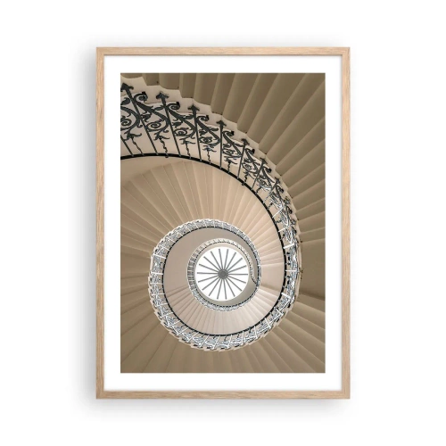 Póster en marco roble claro - En el interior de una concha - 50x70 cm